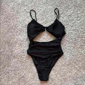 Elegant Black One-Piece Swimsuit